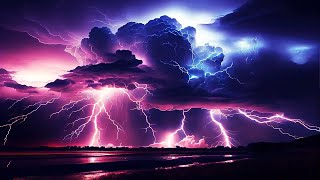 Night Rain amp Thunderstorm ⚡ Rain sounds amp Very Strong Thunder with Lightning Ambience for Sleeping [upl. by Ennairrac]