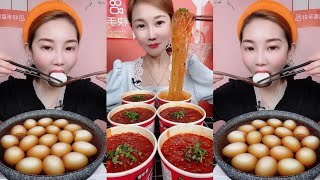 먹방 Spicy China Foods 🌶️  Spicy NOODLES and EGGS  eating sounds Mukbang ASMR [upl. by Retrak]