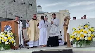 Bishop Michael Martin celebrates Corpus Christi at south Charlotte amphitheater [upl. by Hartill955]