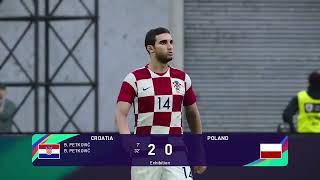 PES 2021  Chorwacja  Polska  Liga Narodów 2024 [upl. by Eilak]