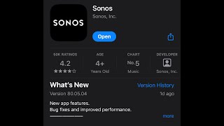 Sonos App Update 800504  Speaker Update 163 [upl. by Aissatsan]