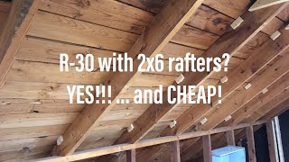 Getting R30 in an attic suite with 2x6 ceiling rafters [upl. by Ynohtona]