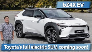 2023 Toyota bZ4X EV  coming to Malaysia soon [upl. by Nyrhtac]