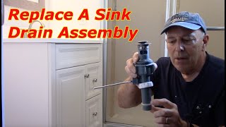 How To Replace A Bathroom Sink Drain Assembly [upl. by Thordia]