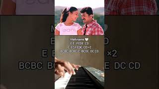 Melliname song easy piano 🎹 with notes  Shajahan movie  Mani Sharma piano pianocover tamil [upl. by Irahc]