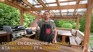 Poulet crapaudine fumé à lérable à la moutarde et à lorigan  Le Coup de Grâce X Maillard [upl. by Lesna]