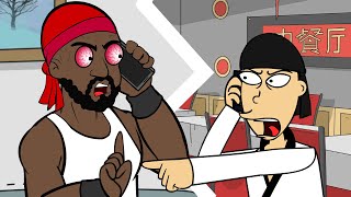 Asian Restaurant Delivery Rage Prank animated [upl. by Eskill]