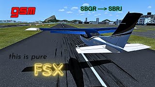 FSX  Cessna 210 Centurion II  SBGR to SBRJ  IFR  microsoftflightsimulatorx  aviação [upl. by Nylla]