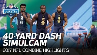 40Yard Dash SimulCam Highlights Ezekiel Elliott vs Fournette vs Cook amp More  NFL [upl. by Egarton]