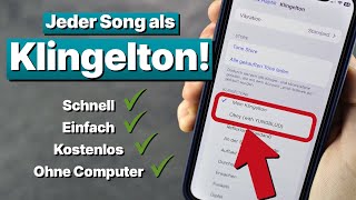 Jeden Song als iPhone Klingelton einrichten mit Garageband 2024 [upl. by Eeroc33]