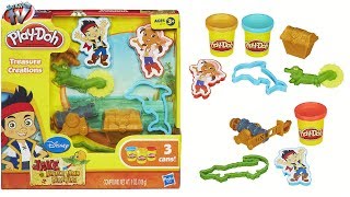 PlayDoh Jake amp The Never Land Pirates Treasure Creations Toy Review Hasbro Disney Junior [upl. by Frodeen117]