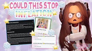 COULD THIS 😳STOP INFLATION😱 IN ROYALE HIGH  Royale High Glitterfrost [upl. by Erdnad]