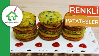 Renkli Patatesler  Patatesli Farklı Yemek Tarifleri  Patates Yemekleri [upl. by Karalee]