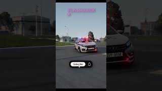 Police Crash 4  LADA  flashback ⚡️ 😱 BeamNG Drive shorts beamngdrive [upl. by Immac]