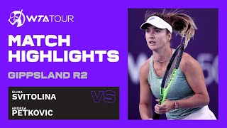 A Petkovic vs E Svitolina  2021 Gippsland Trophy Round 2  WTA Highlights [upl. by Dlaner860]