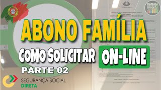 COMO SOLICITAR O ABONO FAMÍLIA SEM SAIR DE CASA ONLINE PARTE 02 [upl. by Os131]