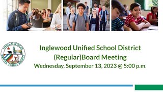 IUSD RegularBoard Meeting Wednesday September 13 2023  500 pm [upl. by Aroel]