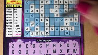 Lottery ticket scratching fun 50X Cashword Ticket 014 WOW [upl. by Latrina]