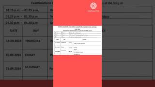 11th Quarterly Exam time table 2024 [upl. by Orsino282]