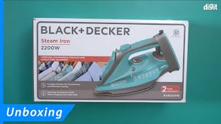 BlackDecker BXIR2201IN 2200W Steam Iron Unboxing [upl. by Ansell]