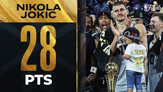 Nikola Jokics 28PT DOUBLEDOUBLE Leads Nuggets To Their 1st NBA Championship [upl. by Sadinoel87]