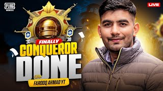 Conqueror Done 🔥 PUBG MOBILE Live 🔥 [upl. by Etakyram605]