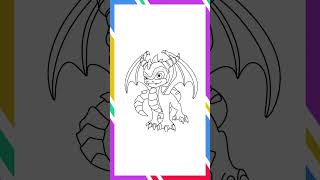 Drawing Spyro  Skylanders Spyros Adventure1 Cartoon [upl. by Yanarp570]