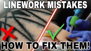 Beginner Tattoo Artist Mistakes  Line Work  How To Fix It [upl. by Klenk]