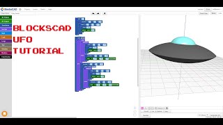 Create a UFO in BlocksCAD  Tutorial [upl. by Lyndsie]