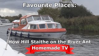 Norfolk Broads boats at How Hill Staithe [upl. by Kinimod]