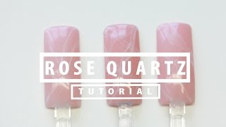 rose quartz  Nail art tutorial by Florence Beauty and Nails [upl. by Malet]