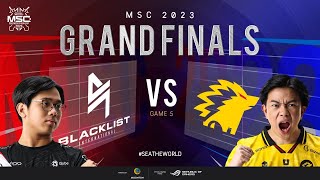 EN MSC Grand Finals  BLACKLIST INTERNATIONAL VS ONIC  Game 5 [upl. by Esilehc]