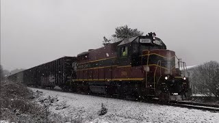 Mass Coastal with 10 loads from Otis in the snow Falmouth Line 1262023 [upl. by Yanel]