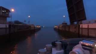 Amadeus Brilliant river cruise passing water lock Apr 2013 [upl. by Gatias]