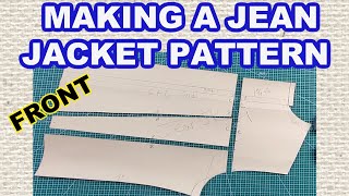 MAKING A JEAN JACKET FRONT PATTERN [upl. by Cal854]