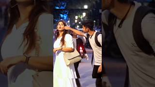 Pulling Cheek Prank On Cute Girl 😍  Wait For 🔚  Faizu Prank  shorts prank romantic funny [upl. by Ilarin]