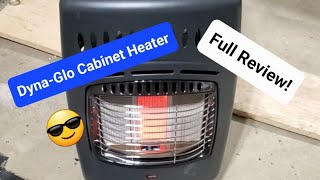 🔥THE BEST PORTABLE GARAGE WORKSHOP HEATER🔥 DynaGlo Propane Cabinet Heater 18K BTU RA18LPDG REVIEW [upl. by Nosnah161]