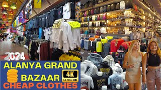 ALANYA GRAND BAZAAR 2024  ALANYA FAKE MARKET  ANTALYA TURKEY TRAVEL ALANYA SHOPPİNG 4K VİDEO [upl. by Alfi]