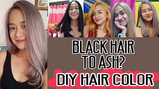 DIY hair color  Ash  Bleach  Black hair to ASH [upl. by Seek]