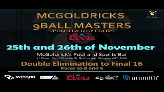 McGoldricks 9 Ball Masters I Final I Dean Shields v Elliott Sanderson [upl. by Turtle509]