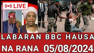 BBC HAUSA LABARAN YAU NA RANA 05082024 Zanga zangar Nigeria news Hausa [upl. by Shaffert761]