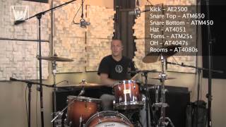 FullOnDrumscom  Audio Technica Mic Demo  Rock [upl. by Danete]