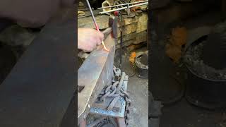 Starting the arm holder for some fancy garden stakes  bird feeder holders blacksmith [upl. by Htebaras917]