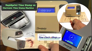 Rapidprint Time Stamp vs TimeWorkz TSM500i Time Stamp Machine [upl. by Kailey]