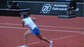 Julia Goerges return game vs Samantha Stosur  Porsche Tennis Grand Prix 2012 [upl. by Rennoc65]