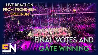 Live reaction from Trondheim Spektrum To The votes and Gåte Winning [upl. by Ellyn]