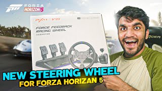 I bought a Real Steering Wheel PXN V99  Forza Horizon 5 Gameplay 1 [upl. by Lleryt]