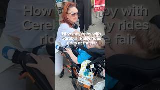 How my baby with CP rides rides at the fair Braininjury Cerebralpalsy Jesus [upl. by Telimay]