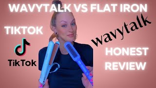 WAVYTALK STRAIGHTER VS FLAT IRON tiktok product review [upl. by Buddie]