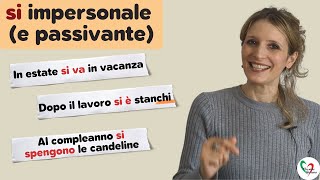 29 Learn Italian Elementary A2 il si impersonale e passivante [upl. by Aehsal]